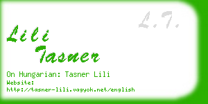 lili tasner business card